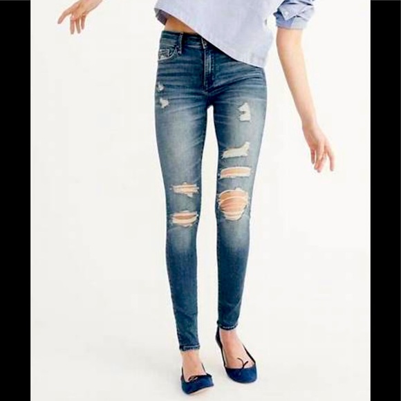 Abercrombie & Fitch destroyed skinny jeans - Picture 1 of 6